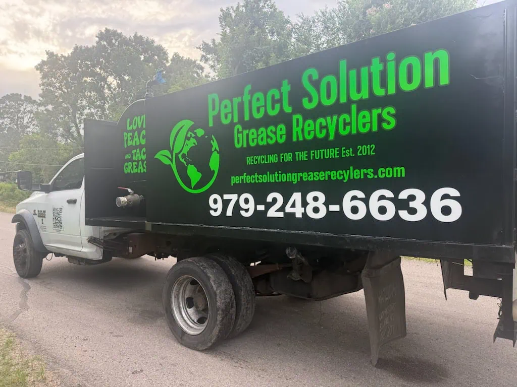 Used cooking oil recycling pickup for a Central and South Texas restaurant